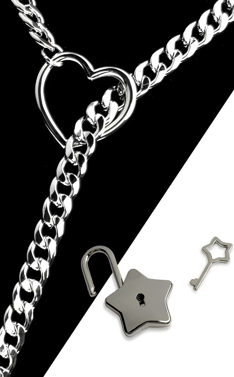 DolceCatene™ - Candado y Llave en Forma de Corazón y Estrella