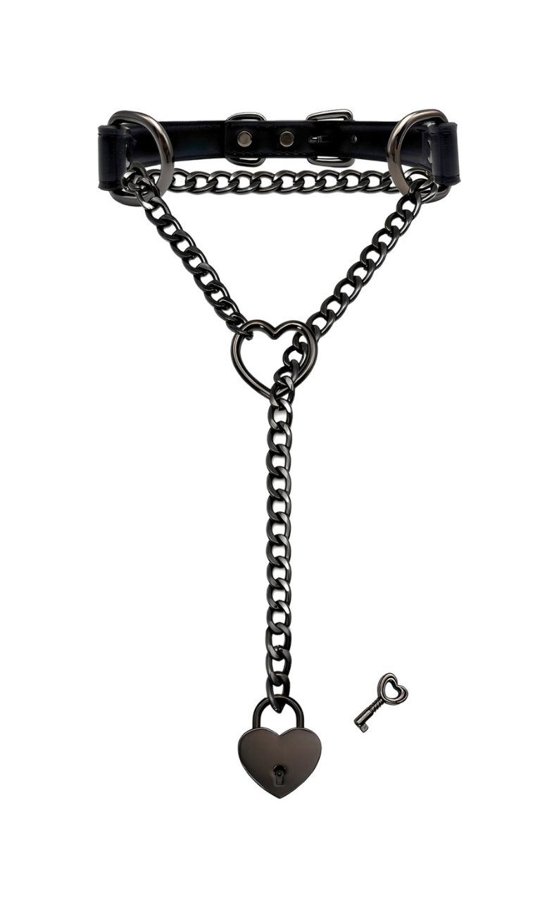 DolceCatene™ - Collar de Cuero con Candado y Llave