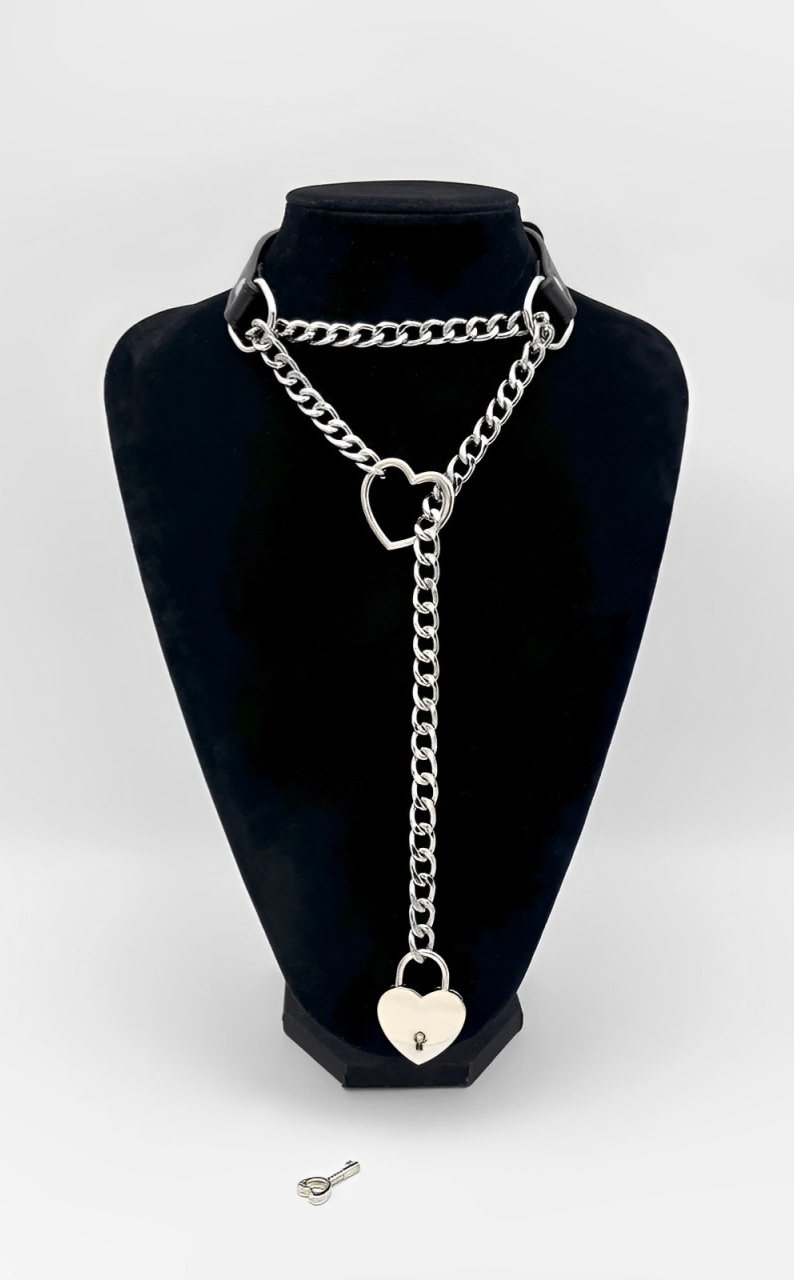 DolceCatene™ - Collar de Cuero con Candado y Llave