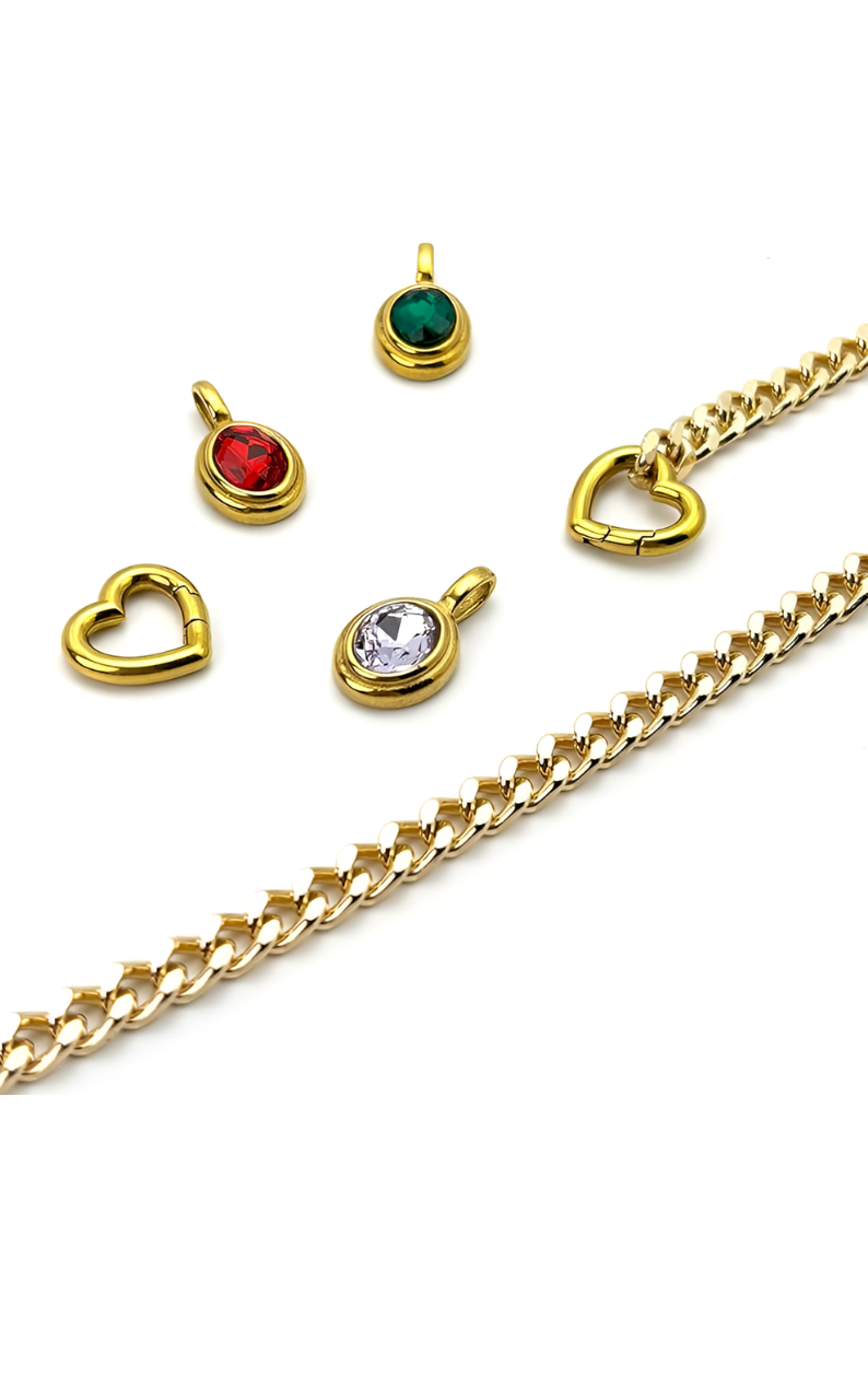 DolceCatene™ - Gargantilla de Cadena con Encanto de Cristal