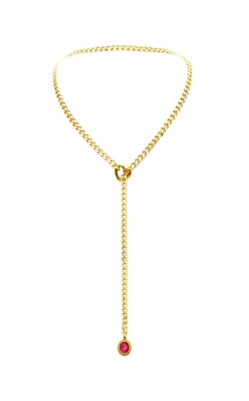 DolceCatene™ - Gargantilla de Cadena con Encanto de Cristal