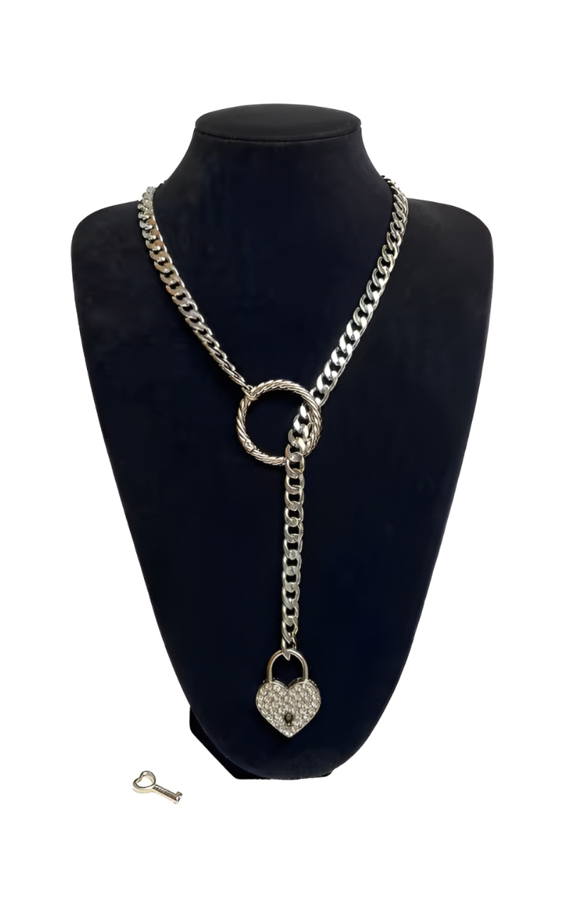 DolceCatene™ - Cadena deslizante con candado y llave de cristal