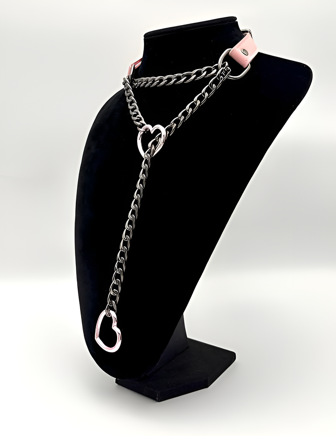 DolceCatene™ - Collar de Cuero con Cadena de Corazón