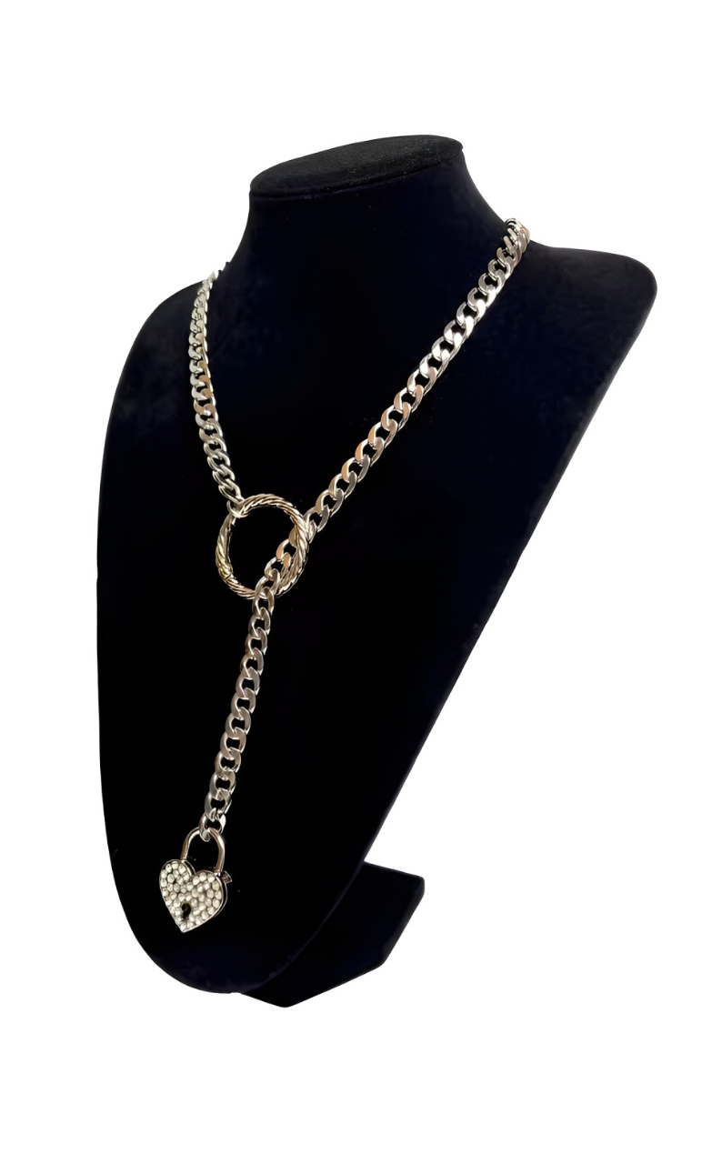 DolceCatene™ - Cadena deslizante con candado y llave de cristal