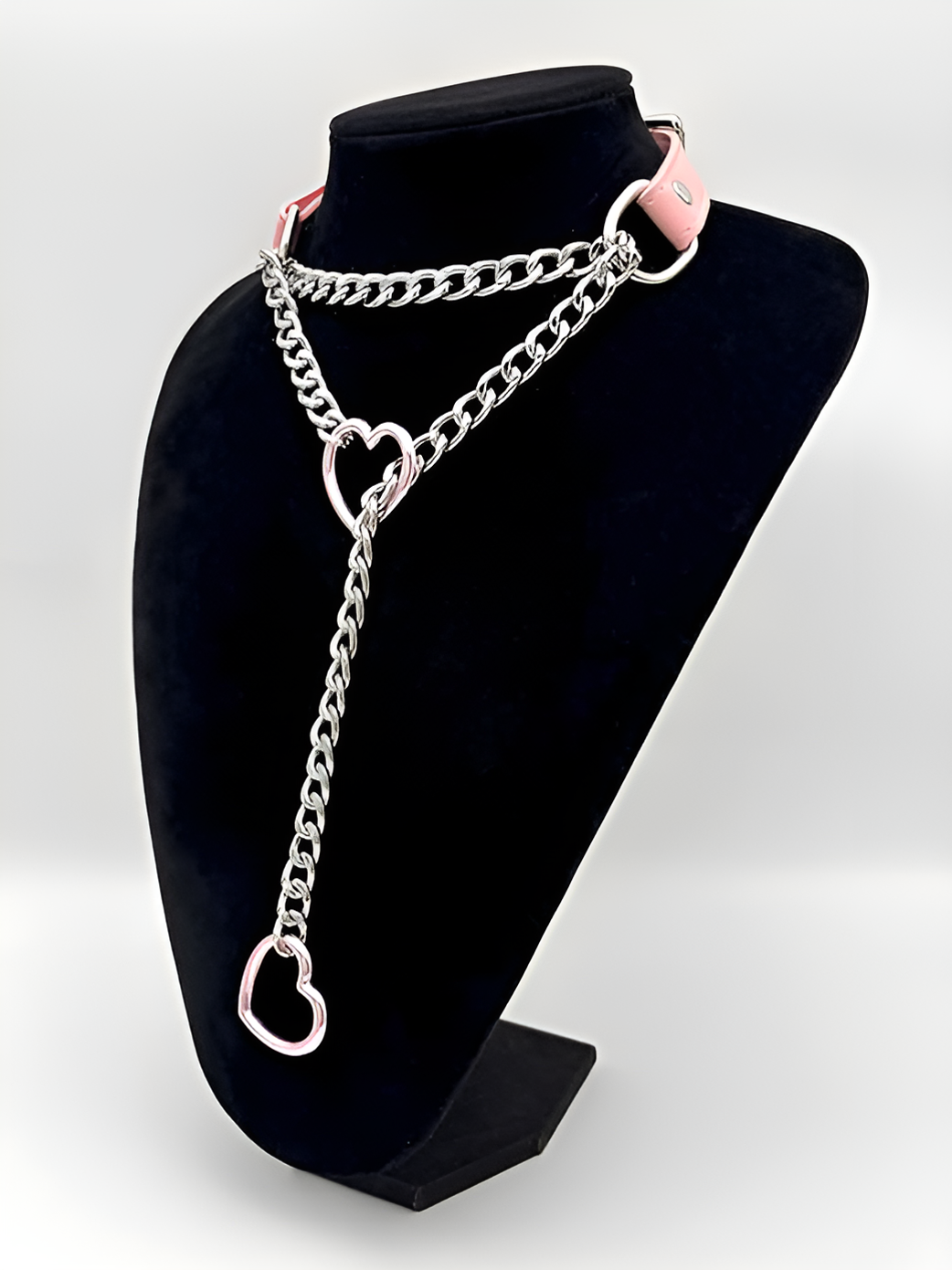 DolceCatene™ - Collar de Cuero con Cadena de Corazón