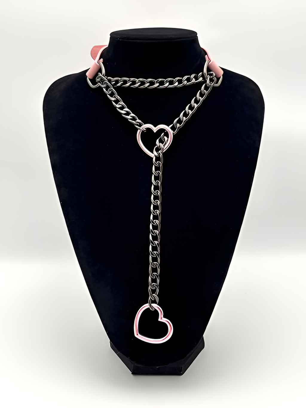 DolceCatene™ - Collar de Cuero con Cadena de Corazón