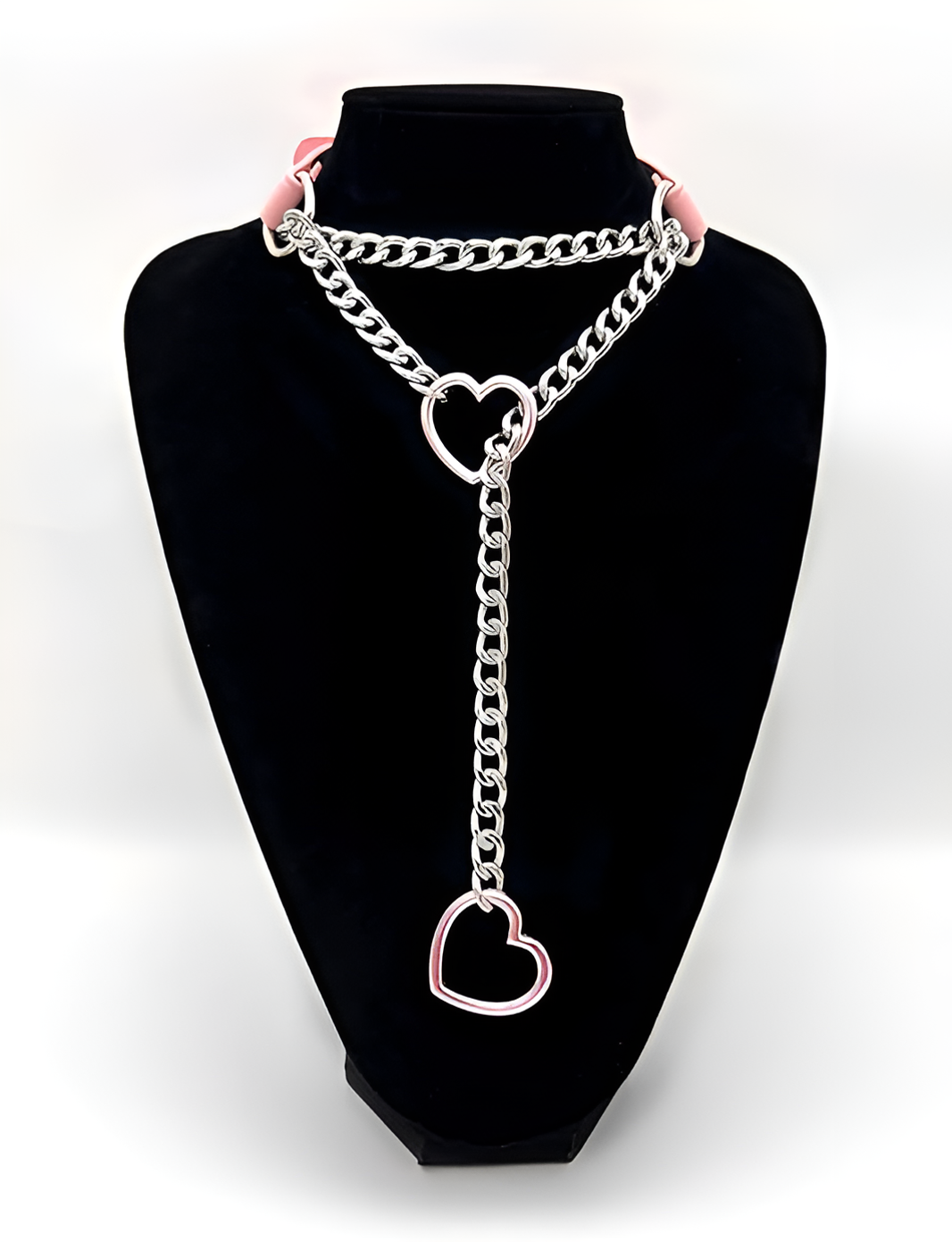 DolceCatene™ - Collar de Cuero con Cadena de Corazón