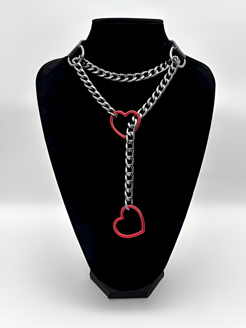 DolceCatene™ - Collar de Cuero con Cadena de Corazón