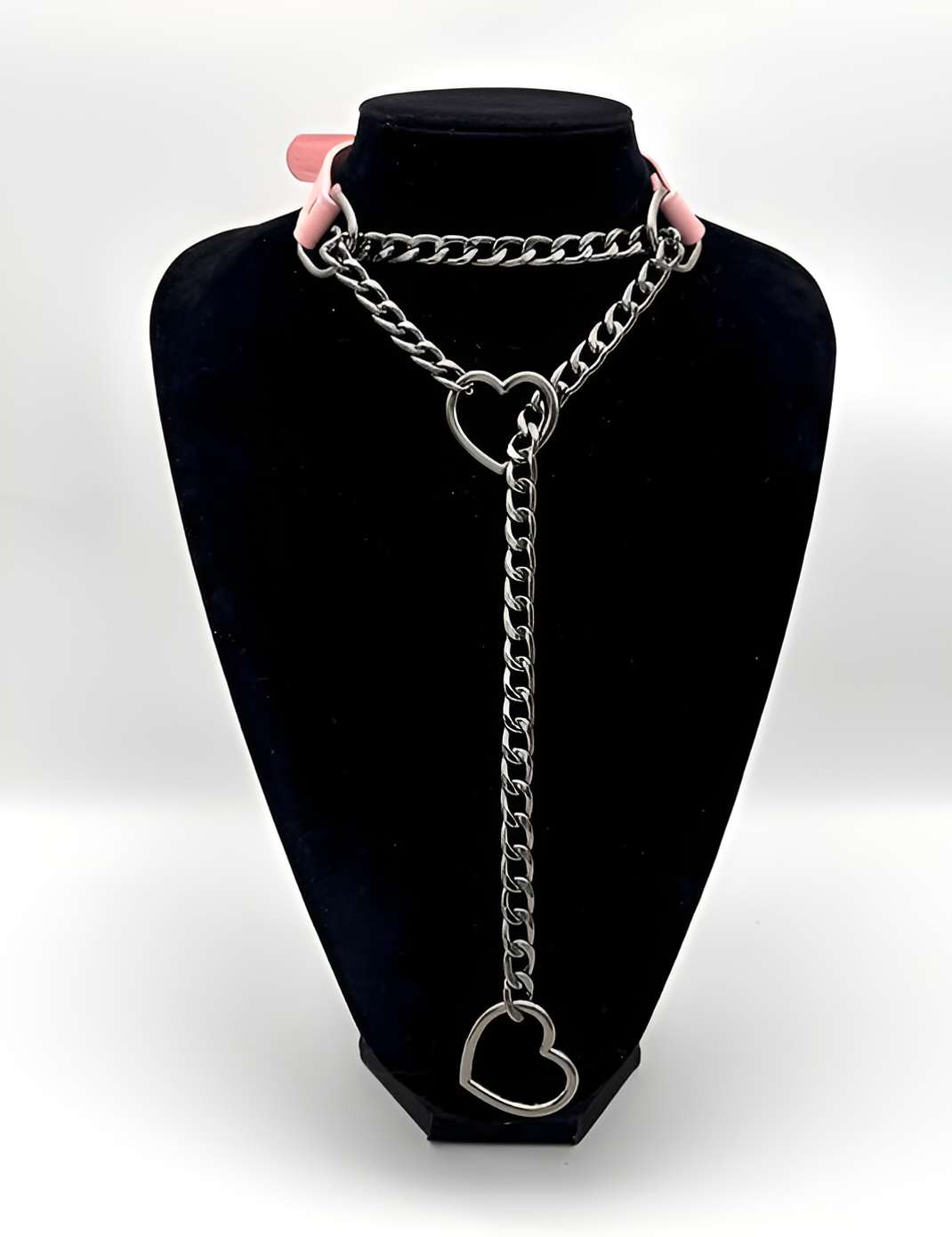 DolceCatene™ - Collar de Cuero con Cadena de Corazón