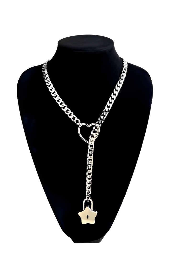DolceCatene™ - Candado y Llave en Forma de Corazón y Estrella