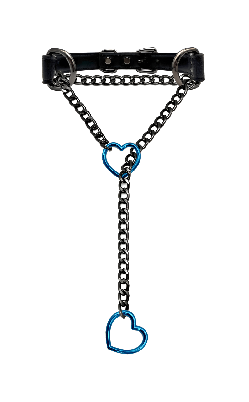 DolceCatene™ - Collar de Cuero con Cadena de Corazón