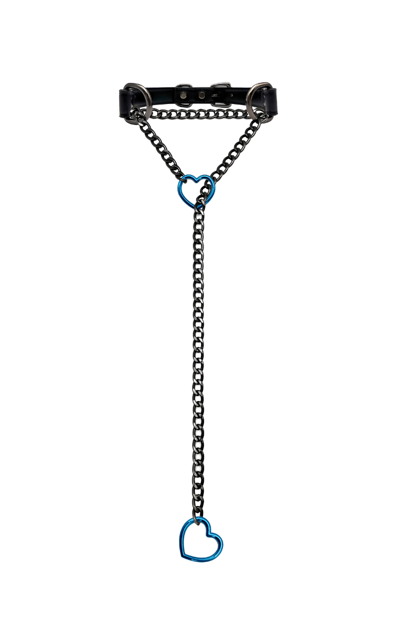 DolceCatene™ - Collar de Cuero con Cadena de Corazón