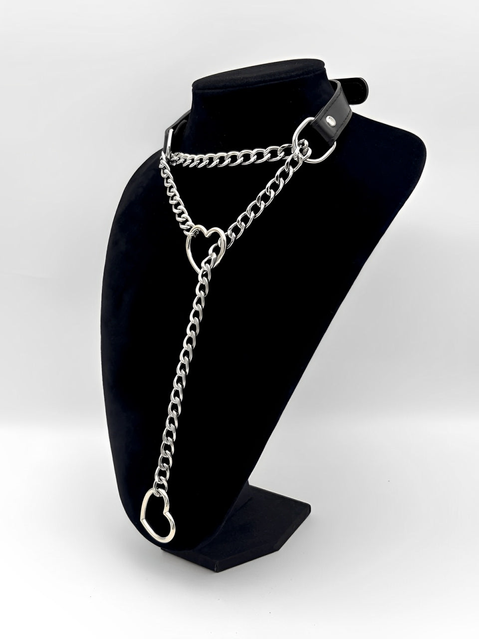 DolceCatene™ - Collar de Cuero con Cadena de Corazón
