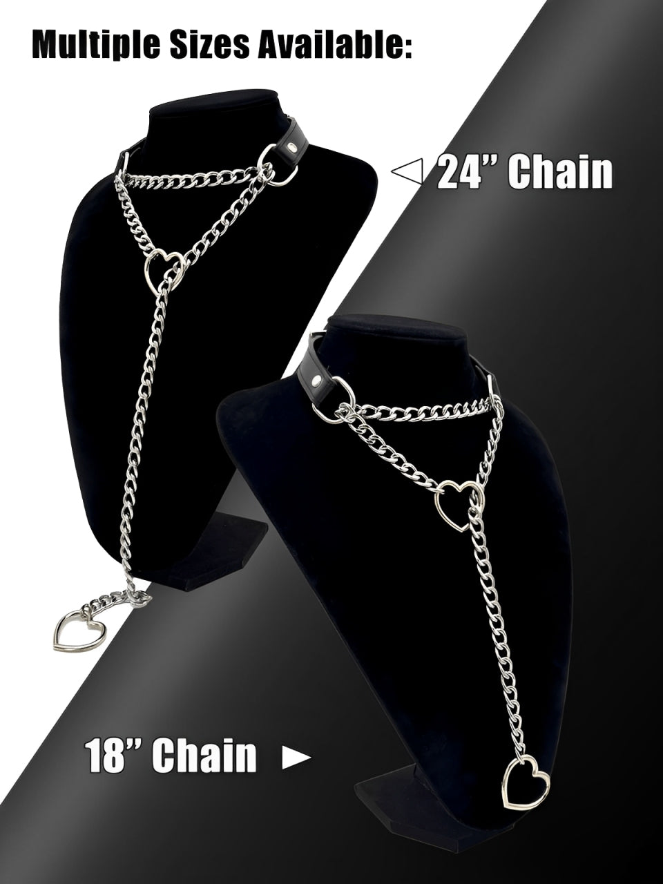 DolceCatene™ - Collar de Cuero con Cadena de Corazón