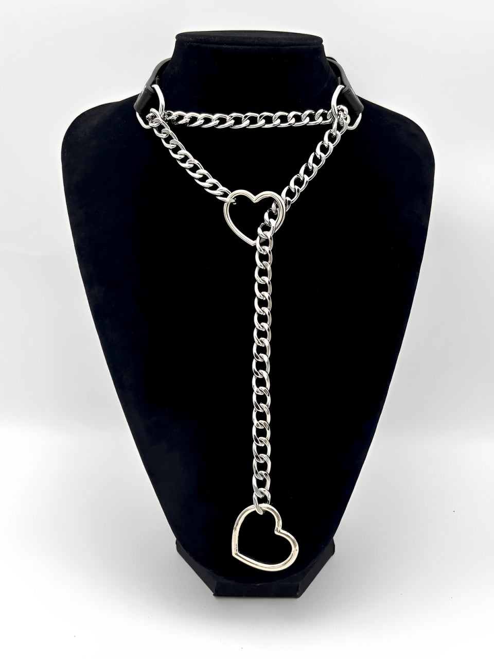 DolceCatene™ - Collar de Cuero con Cadena de Corazón