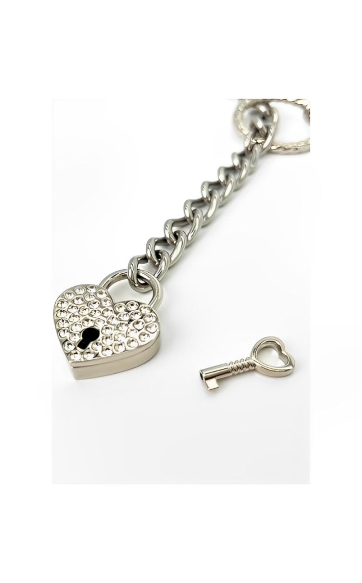 DolceCatene™ - Cadena deslizante con candado y llave de cristal