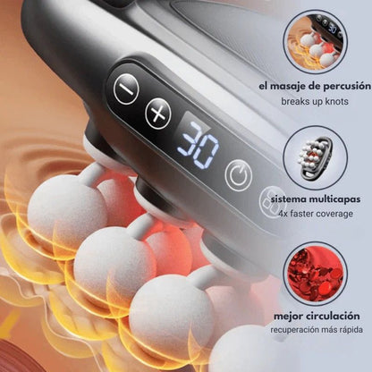 Dolce Pro™ | Dispositivo de masaje de tejidos profundos con luz roja y 16 cabezales