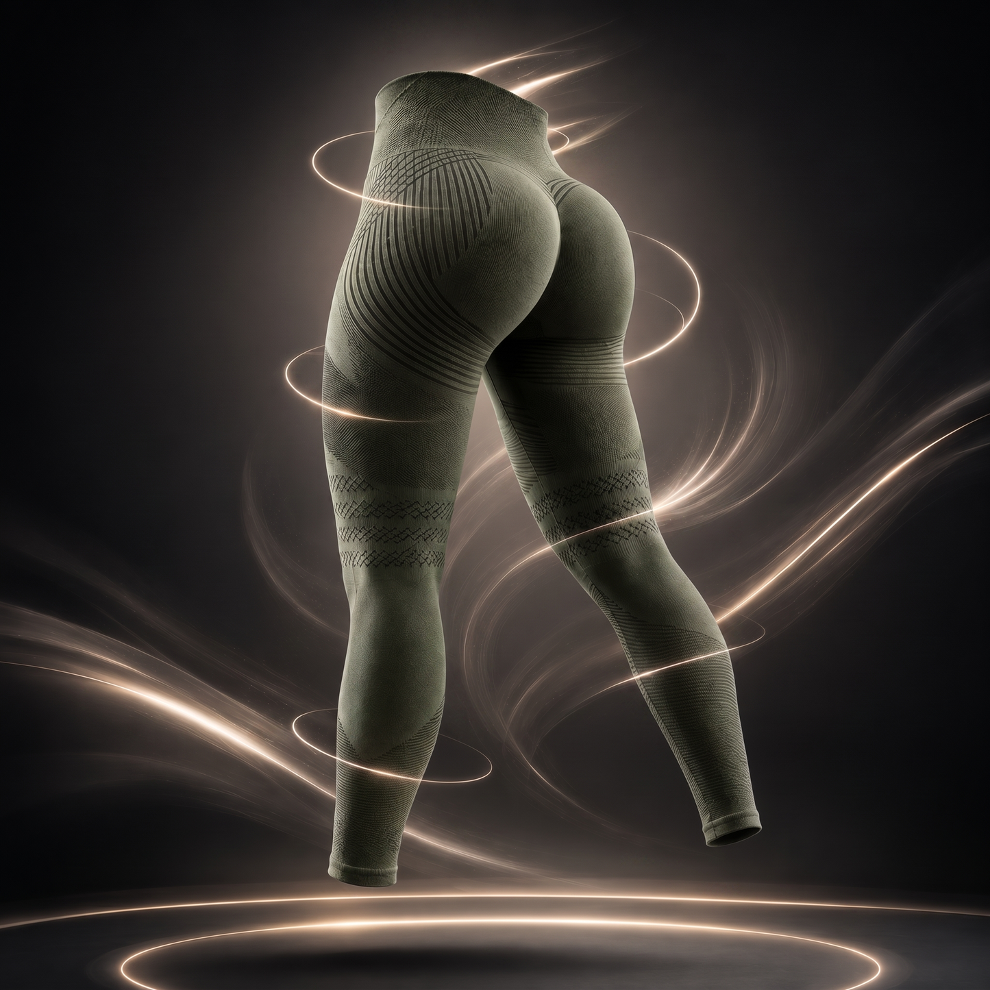 Leggings 3D Dolce Catene - Verde Militar